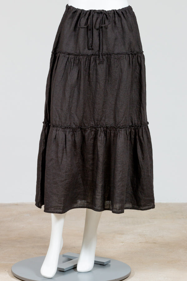 CutLoose-Tiered-Skirt-Hanky-Linen-Black