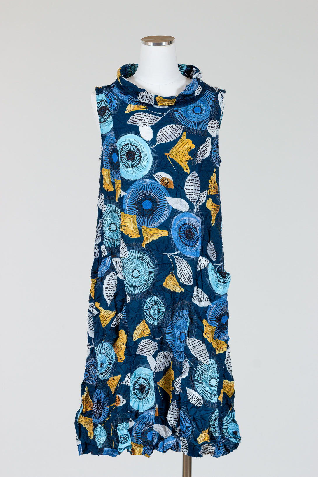 Liv-Habitat-Floral-Cowl-Dress-Navy-Blue