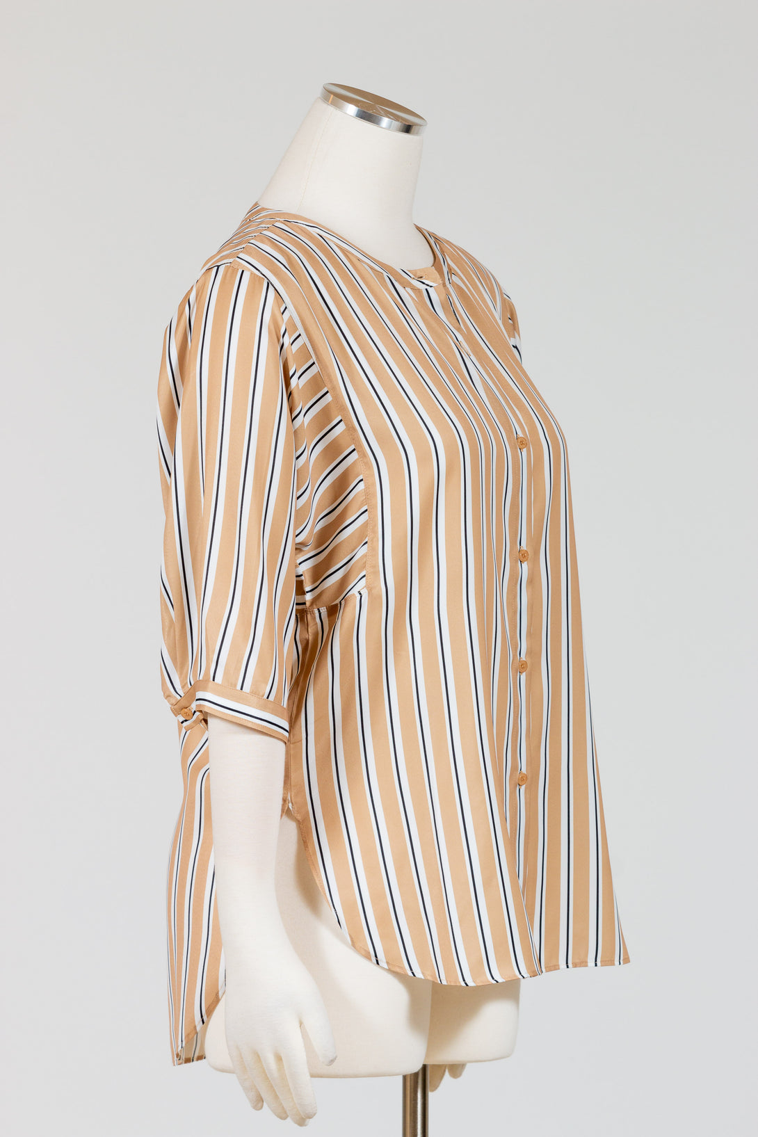 LYSSE-Viviana-Shirt-Satin-Stripe-Gold