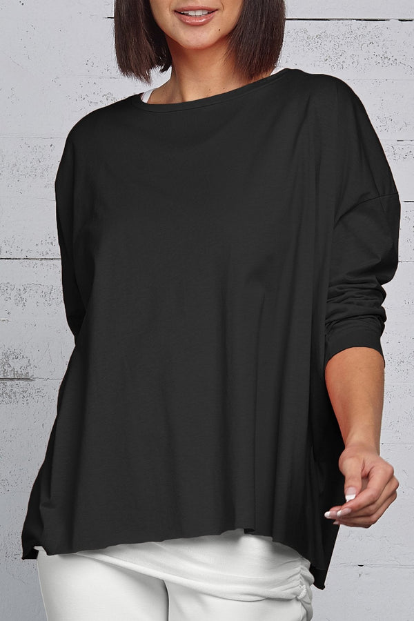 PLANET by Lauren G. Boxy Tee (Cotton Tee's) Black