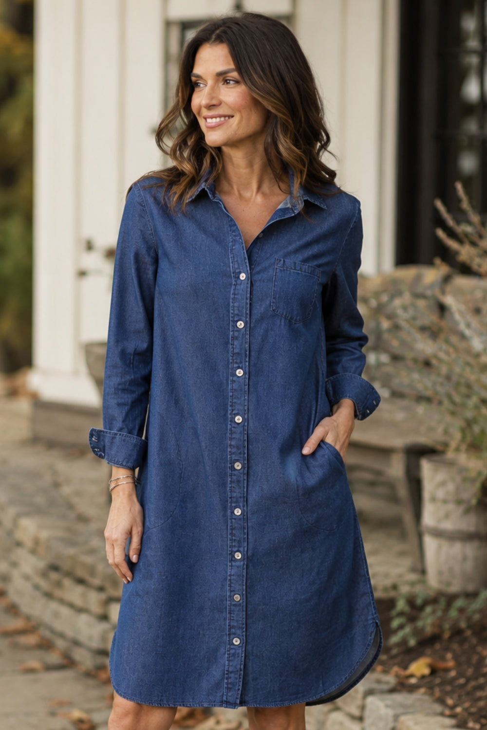 Habitat Dark Denim Shirt Dress