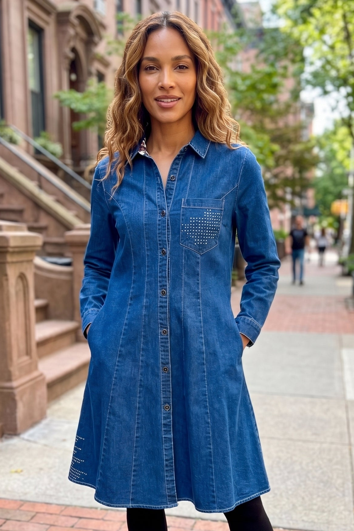 Tulip Elsa Denim Shirt Dress – A-Line Button-Down Denim / S , LISSA the Shop