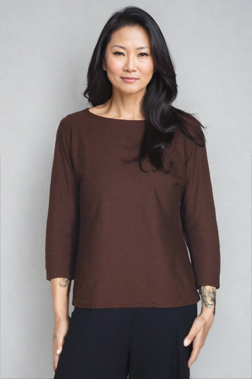 3/4 Sleeve Boat Neck Top – LISSA the Shop, LLC