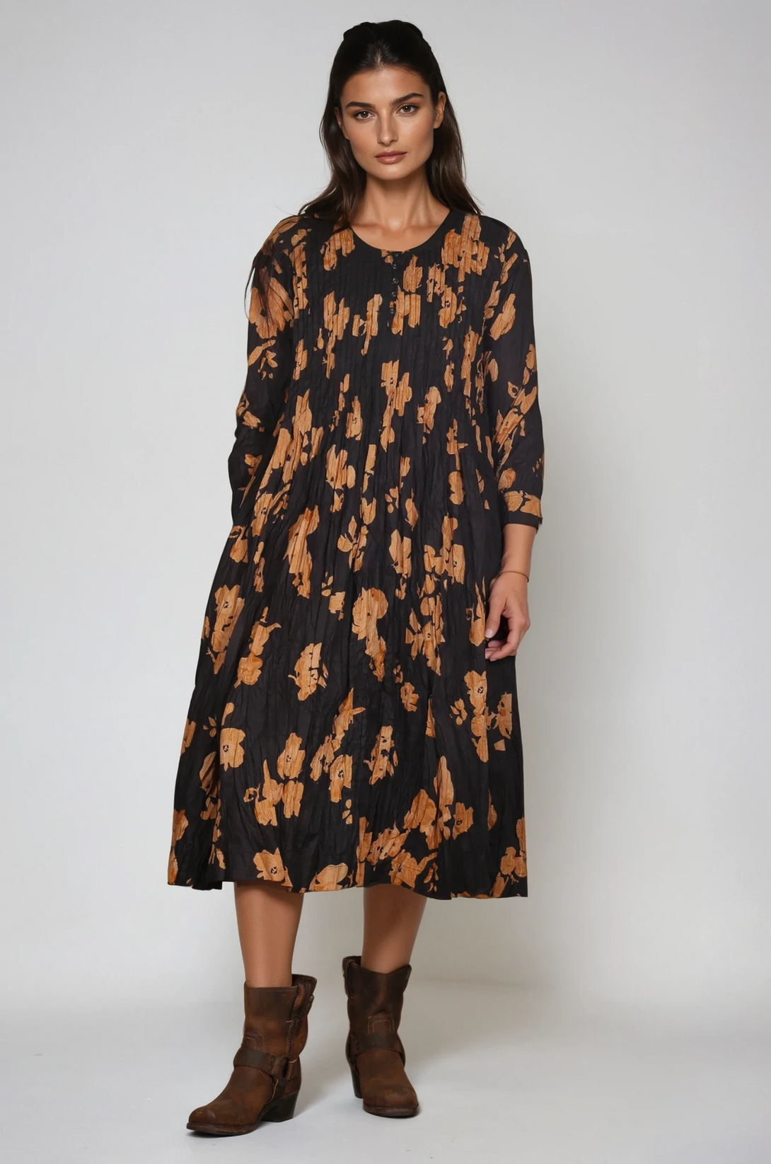 DressAddict-Womens-Clothing-Juju-Dress-Cotton-Pleats-Lined-Amber-Pattern