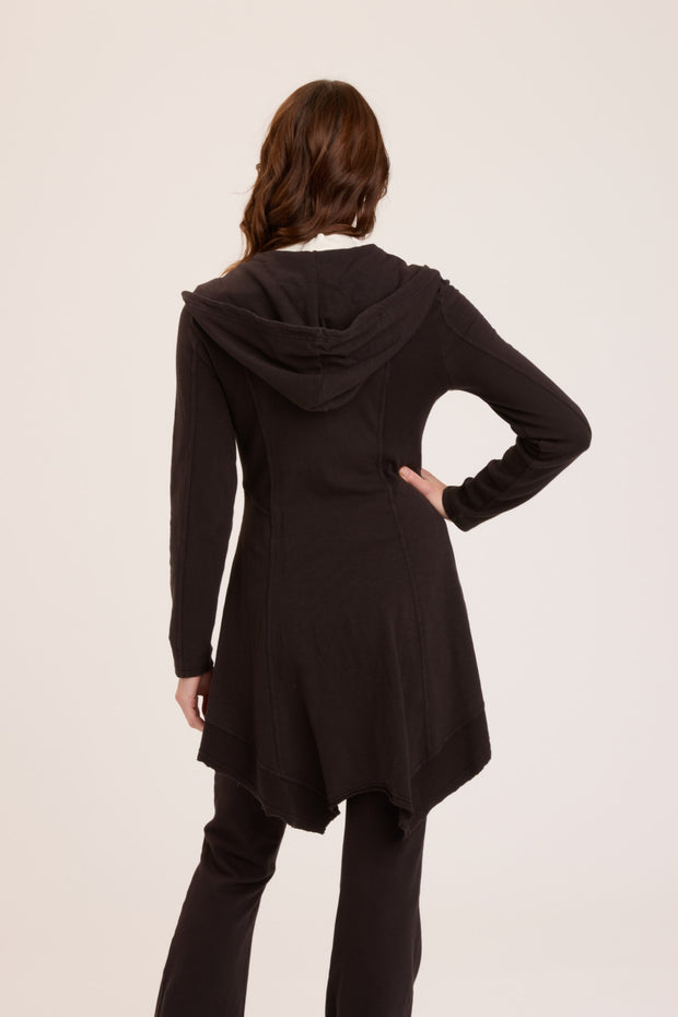 XCVI Hideo Jacket Dress (Cotton Terry) {Black}