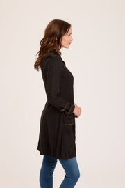 XCVI Galena Jacket Dress (Cotton Twill) {Black}