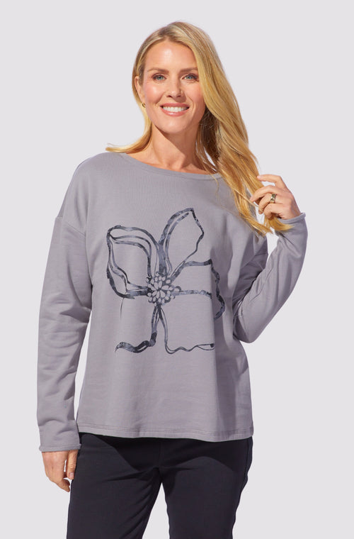 Floral Outline Pullover