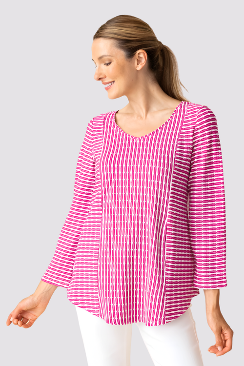 Uptown Stripe Angled Pocket Tunic