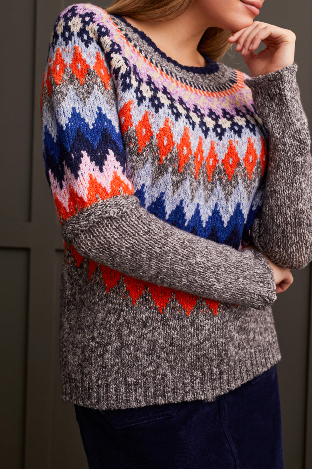 Crew Neck Intarsia Sweater – LISSA the Shop, LLC