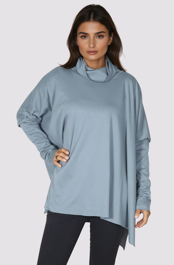 Planet-LaurenG-Womens-Swing-TurtleNeck-Top-Pima-Cotton-vapor-grey