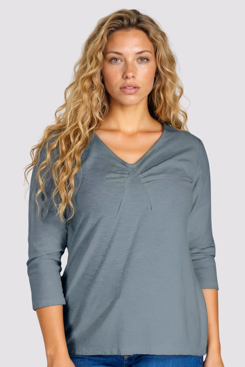 Tuck Front Tee 3/4 Sleeve