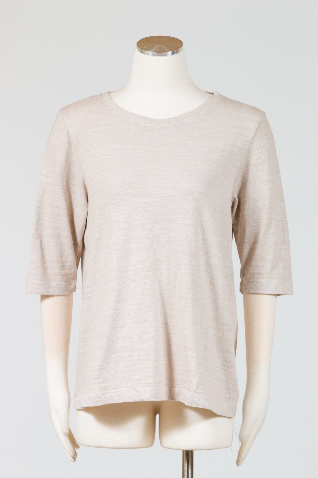 CP Shades's Marissa Top is cotton tee with a scoop neck and elbow length sleeves.