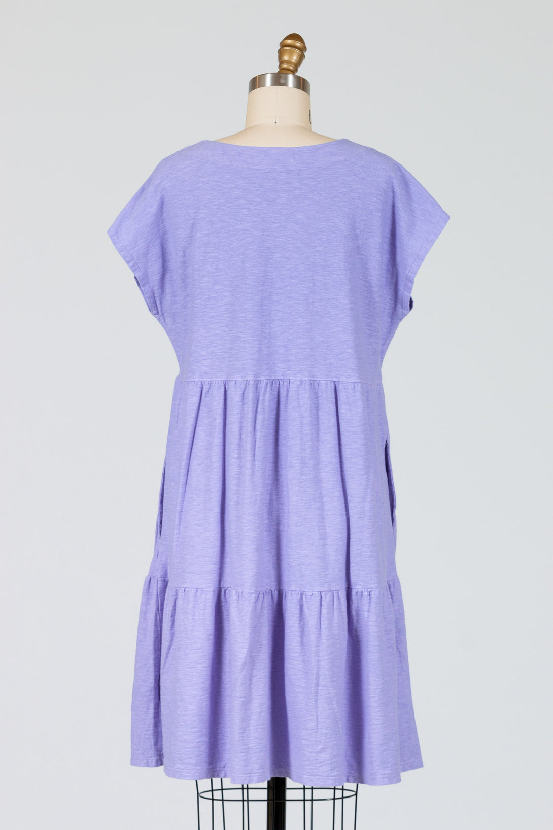 CutLoose-Tiered-Dress-Cotton-Linen-Knit-Lavender-Purple