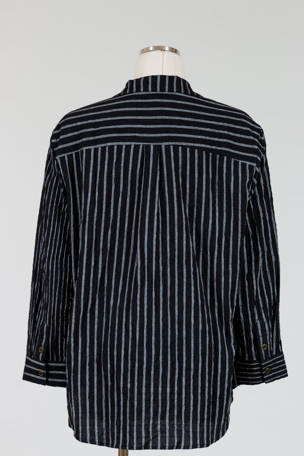Habitat Striped Boyfriend Shirt (Black)