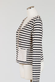 CutLoose-CropPocket-Cardi-Cotton-Linen-Knit-Laundered-White-Stripe