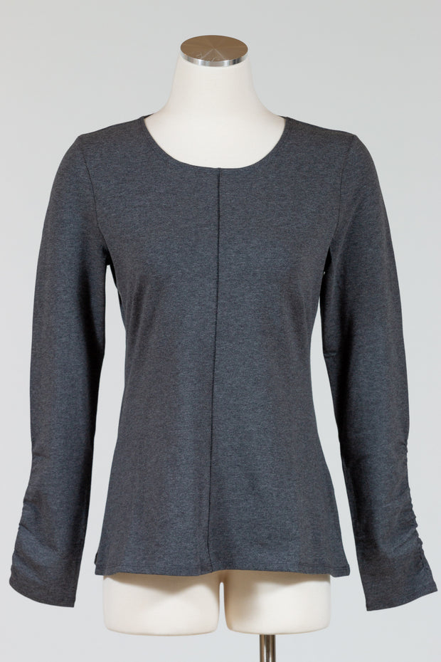 Liv-Habitat-Ruched-Tee-Knit-Jersey-Charcoal-Grey