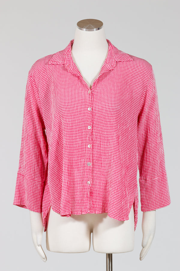 CutLoose-Cropped-EasyShirt-Checkered-Watermelon-Red