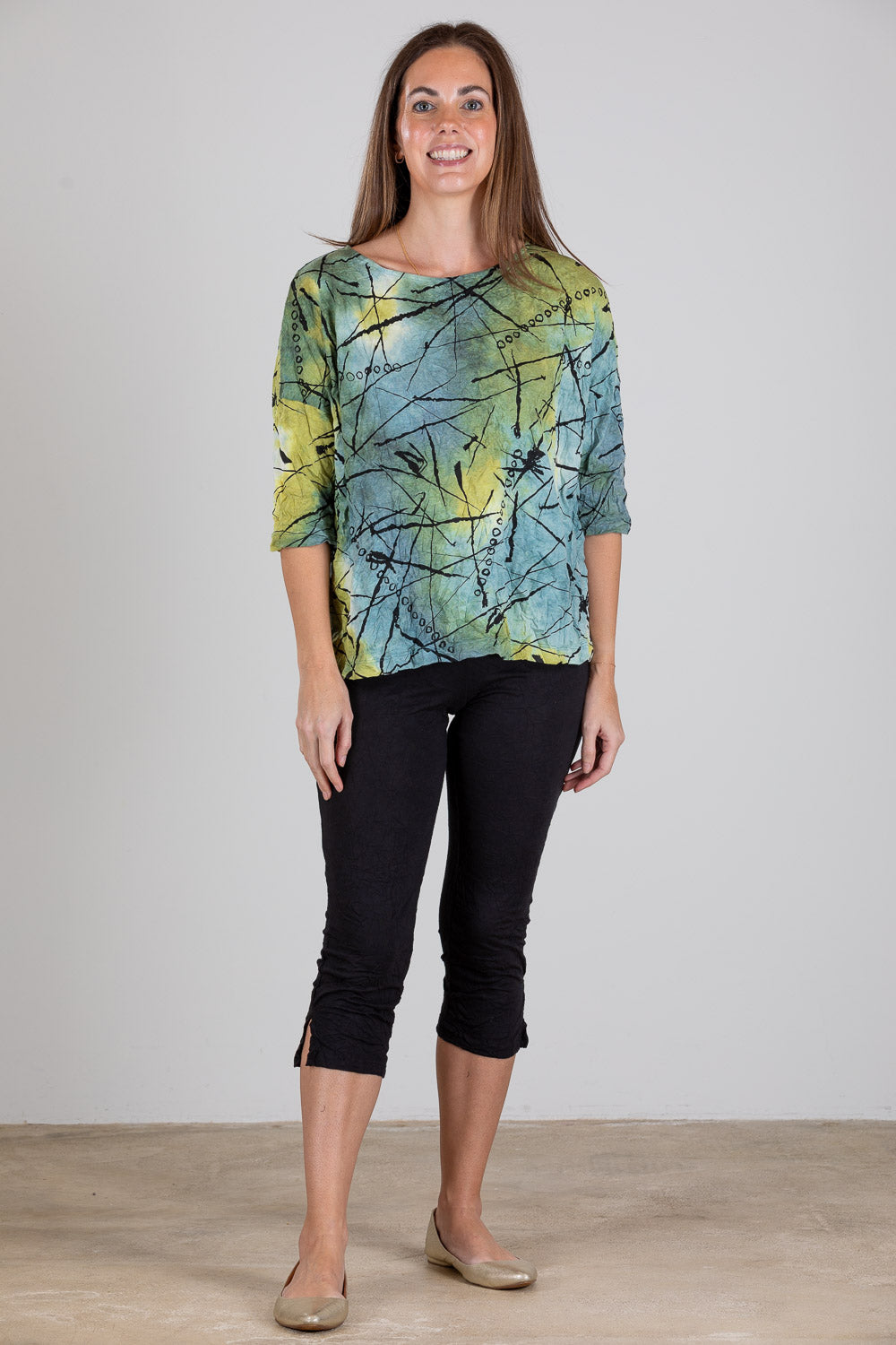 Chalet's Slit Pant (Crinkle) Black