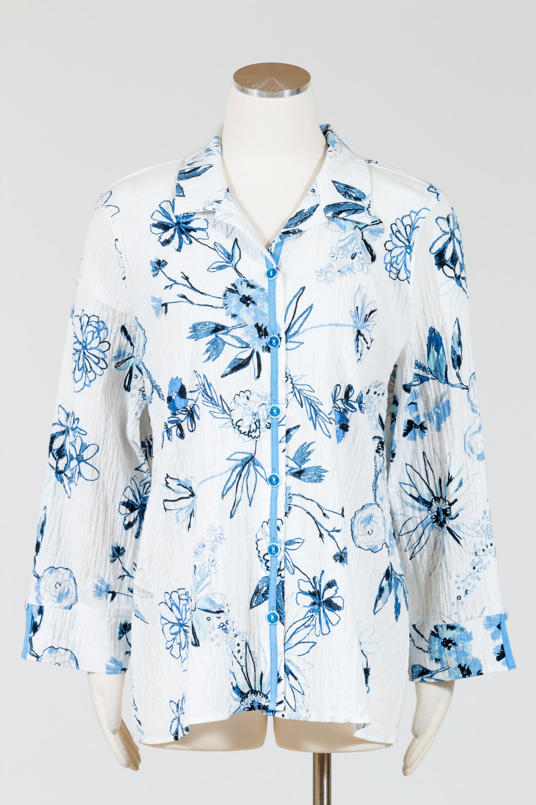 Habitat-Relaxed-Shaped-Shirt-Cornflower-Blue-White-Floral