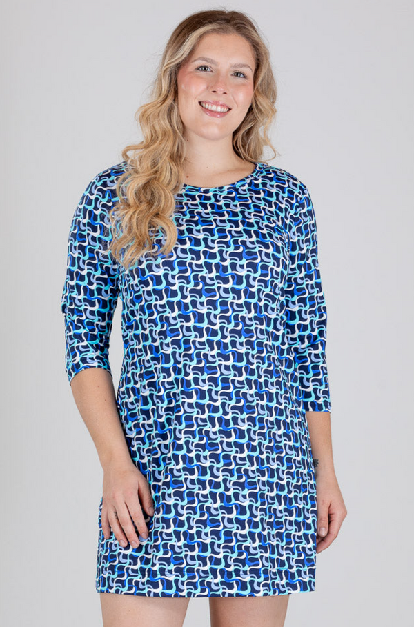 short sleeve travel dress Nearly Navy