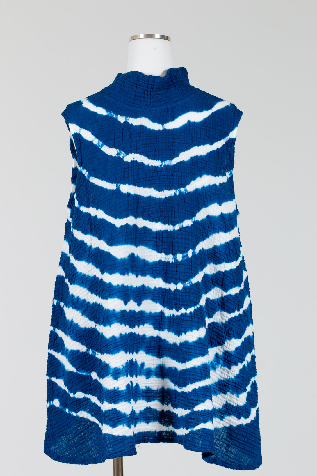 Kozan-Harlow-Tunic-Shibori-Blue-White-Stripe