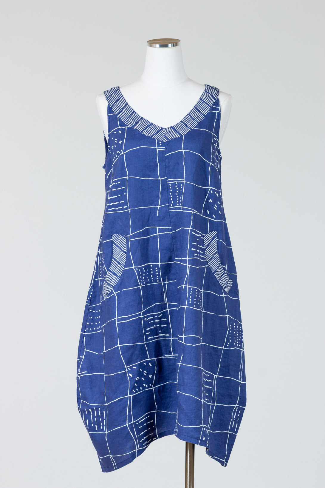 Olivia by Habitat Grid Museum Dress | Printed Linen Dress | lissatheshop.com Dusk / S , Lissa The Shop Olivia by Habitat Grid Museum Dress | Printed Linen Dress | lissatheshop.com Dusk / S , Lissa The Shop