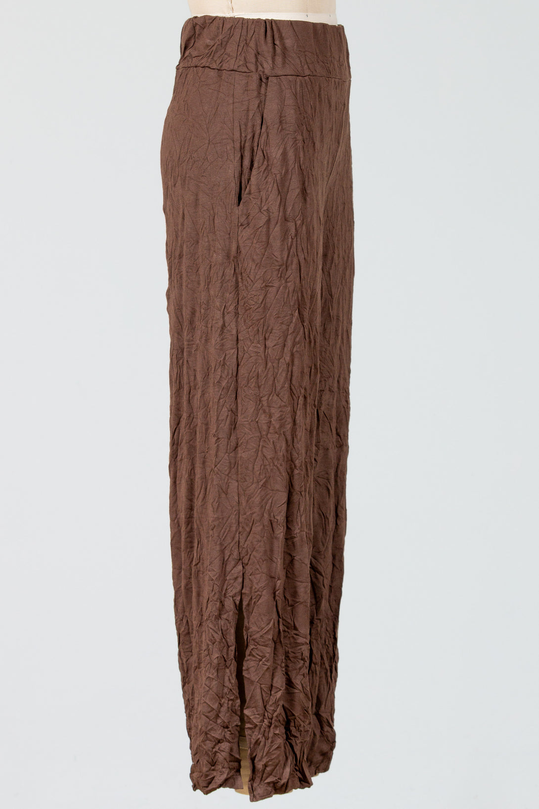 Chalet-Ceci-Womens-Clothing-Tilley-Pant-PullOn-Crinkle-Knit-Bamboo-Clay-Brown