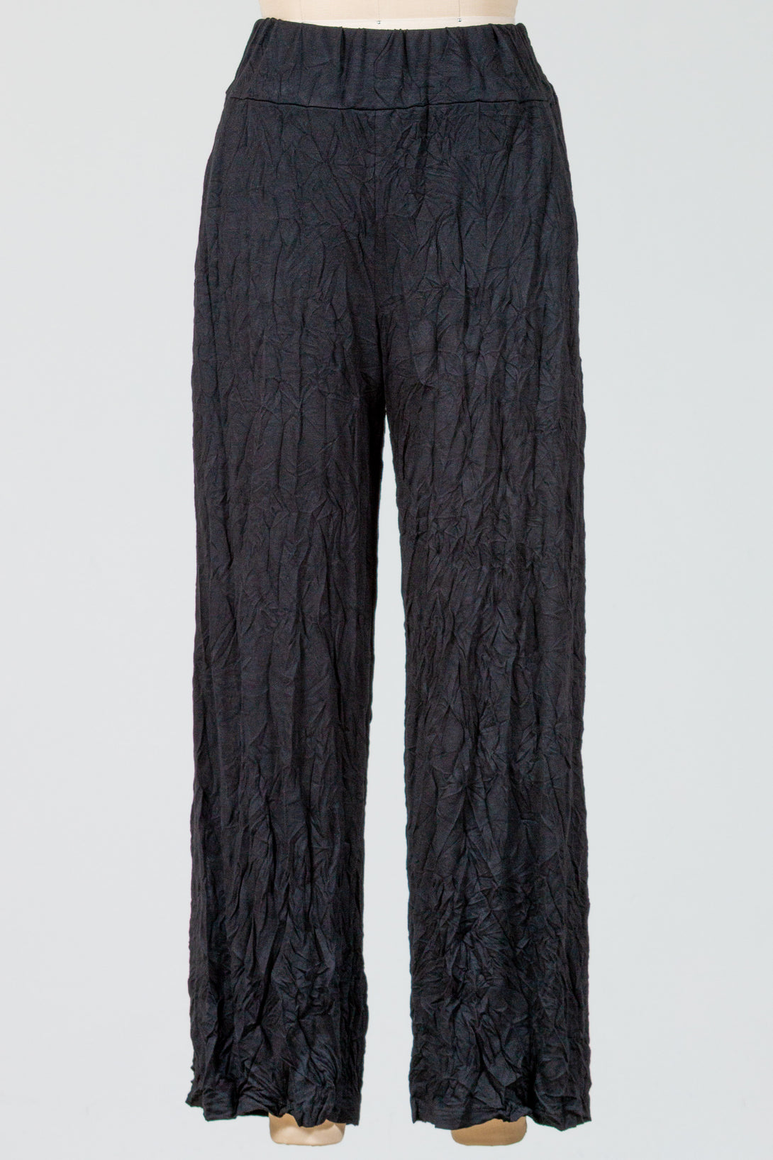 Chalet-Ceci-Womens-Clothing-Tilley-Pant-PullOn-Crinkle-Knit-Bamboo-Black