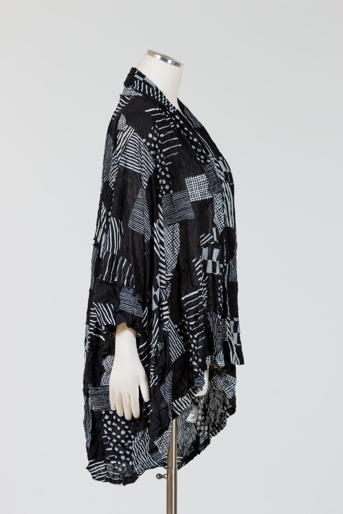 Chalet-Ceci-Womens-Clothing-Haven-Cardi- Crinkle-Bamboo-Mineral-Black