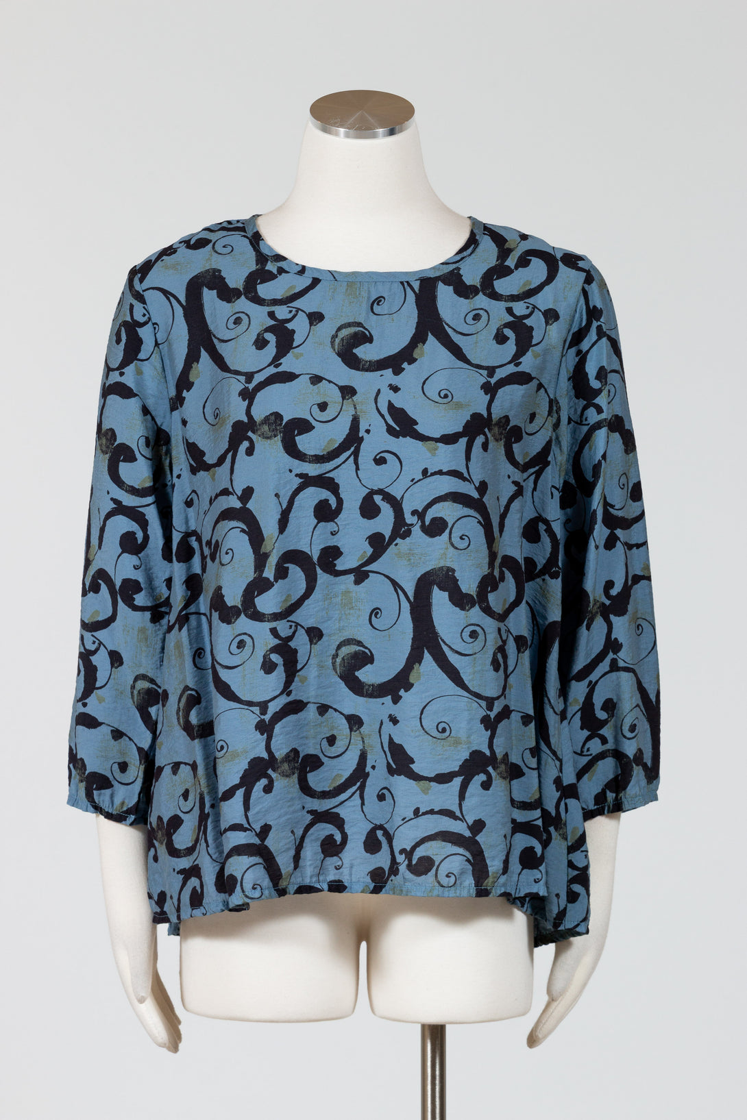 CutLoose-Womens-Clothing-ALine-Top-Shirt-Swirl-Brushstroke-Print-Tidal-Blue