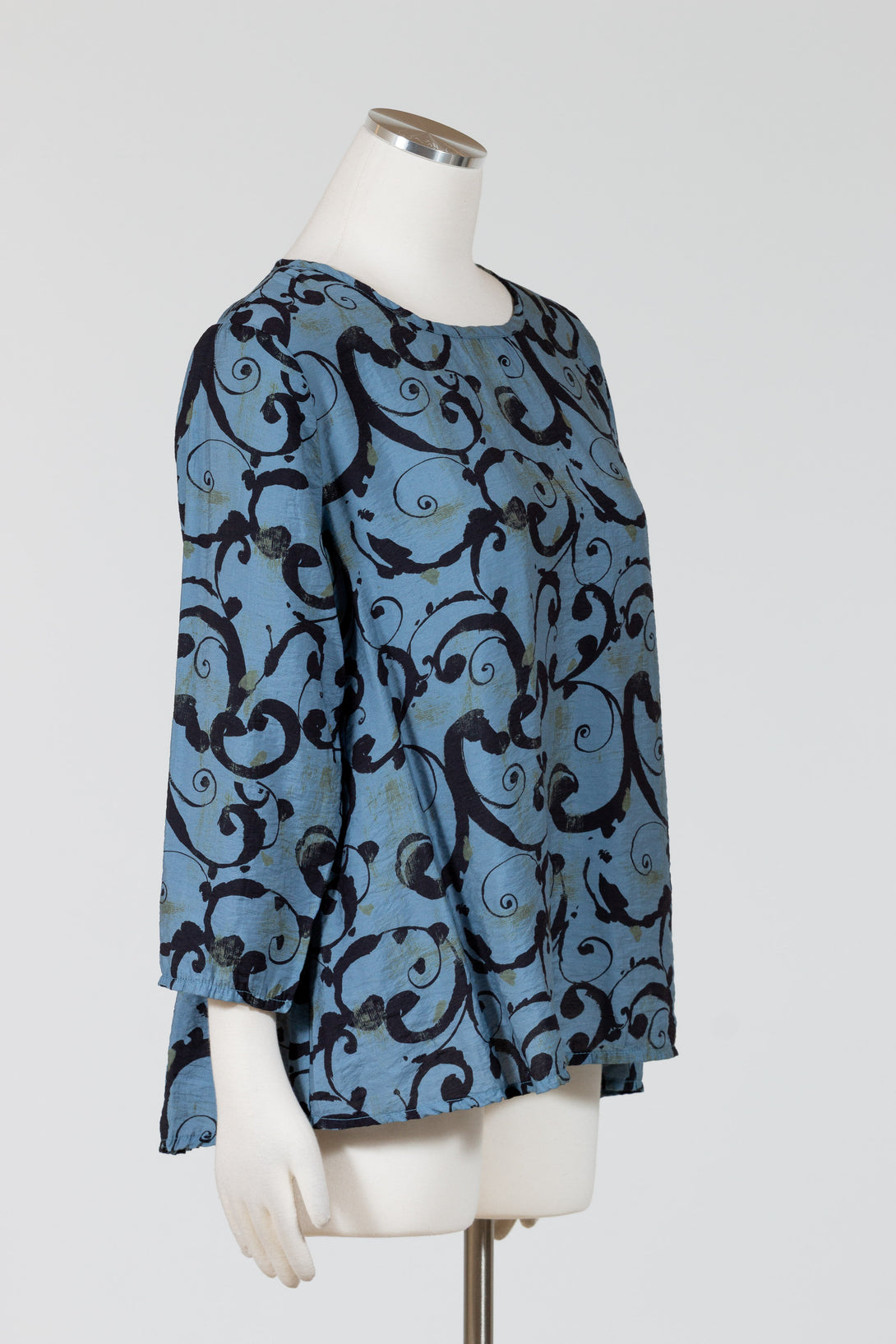 CutLoose-Womens-Clothing-ALine-Top-Shirt-Swirl-Brushstroke-Print-Tidal-Blue