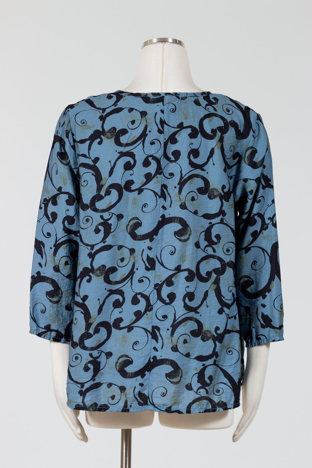 CutLoose-Womens-Clothing-ALine-Top-Shirt-Swirl-Brushstroke-Print-Tidal-Blue
