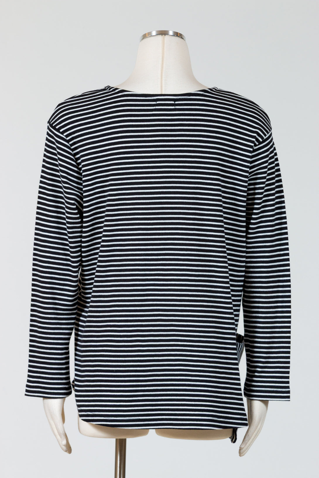 Tulip -Womens-Clothing-Pierre-Top-Tunic-Shirt-Bistro-Noir-Black-White-Stripes