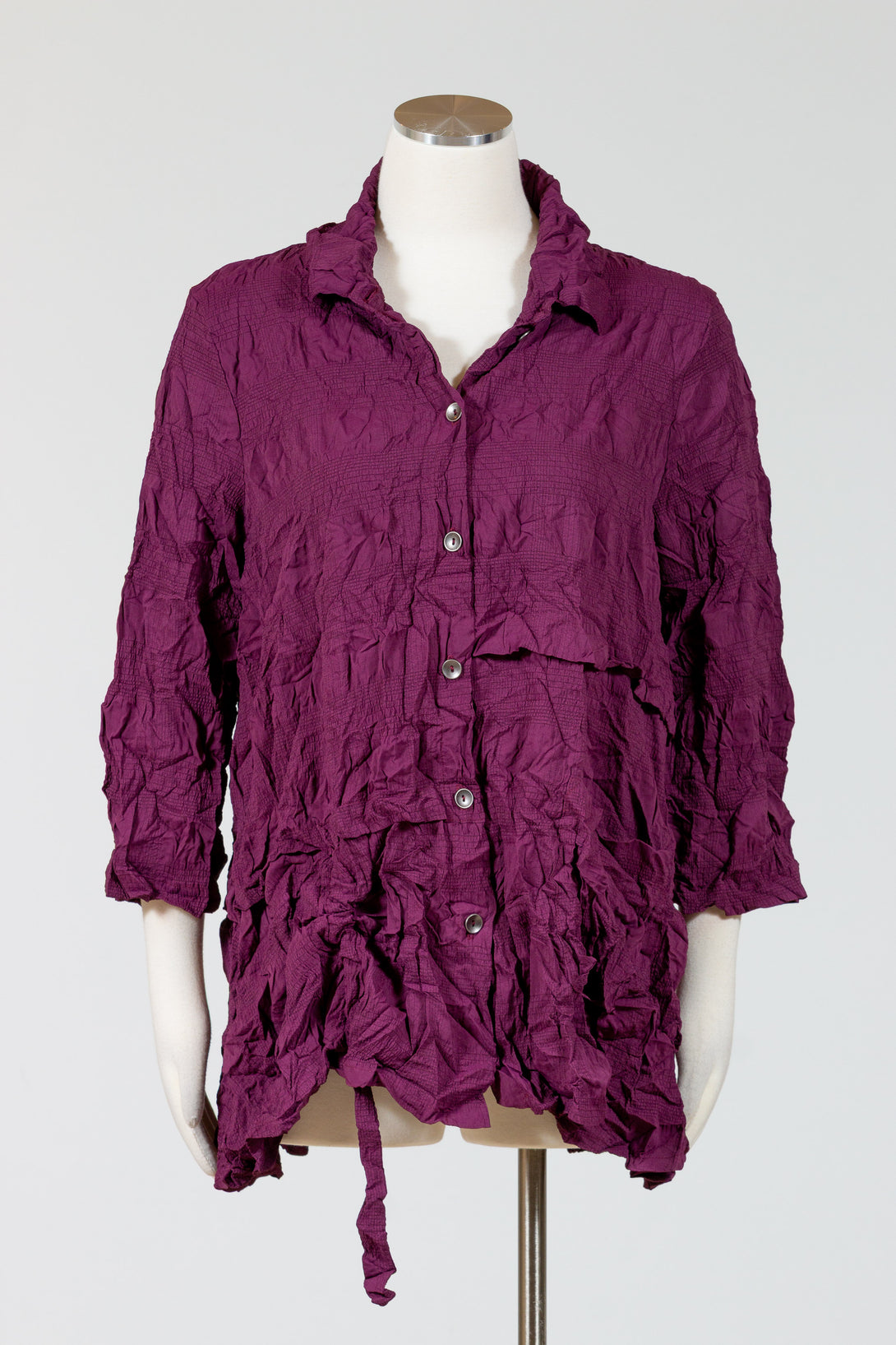 Chalet-Ceci-Womens-Clothing-Inez-Shirt-Top-Tunic-Crinkle-Berry-Red
