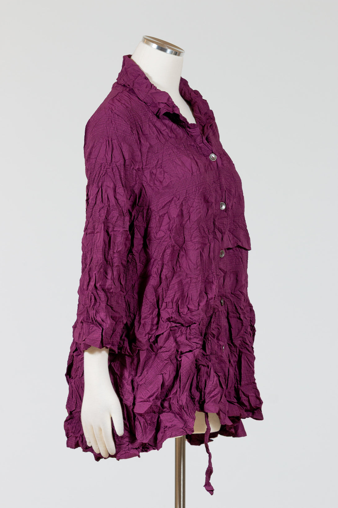 Chalet-Ceci-Womens-Clothing-Inez-Shirt-Top-Tunic-Crinkle-Berry-Red