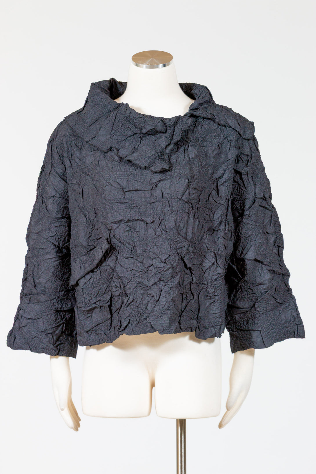 Olivia-Habitat-Womens-Clothing-Lisbon-Dolman-Pullover-Top-Black-Grey