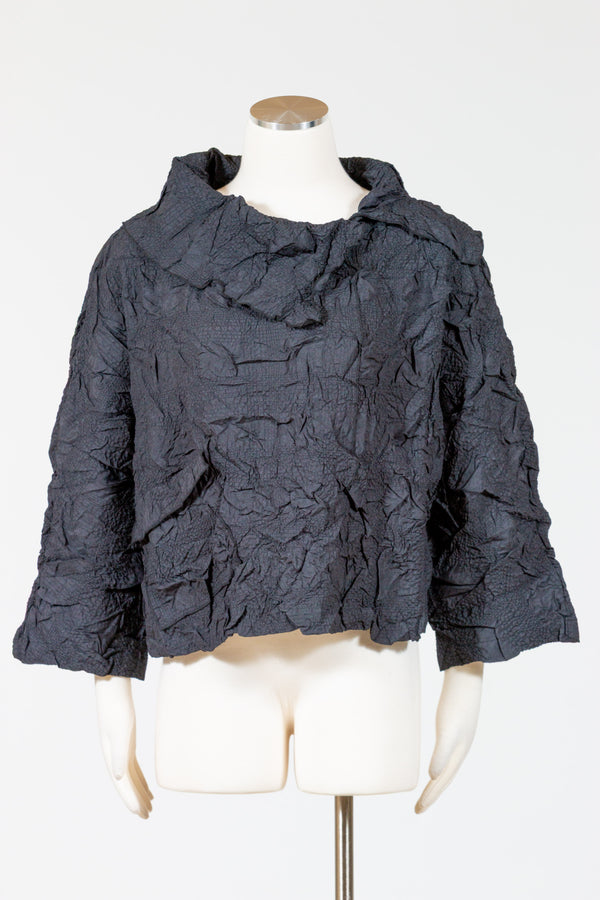 Olivia-Habitat-Womens-Clothing-Lisbon-Dolman-Pullover-Top-Black-Grey