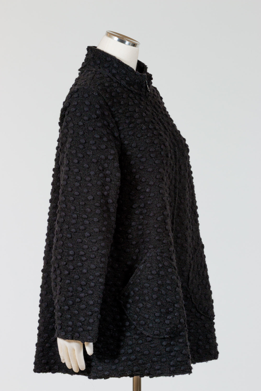 CutLoose-Womens-Clothing-Zip-Swing-Jacket-Polka-Dot-Black