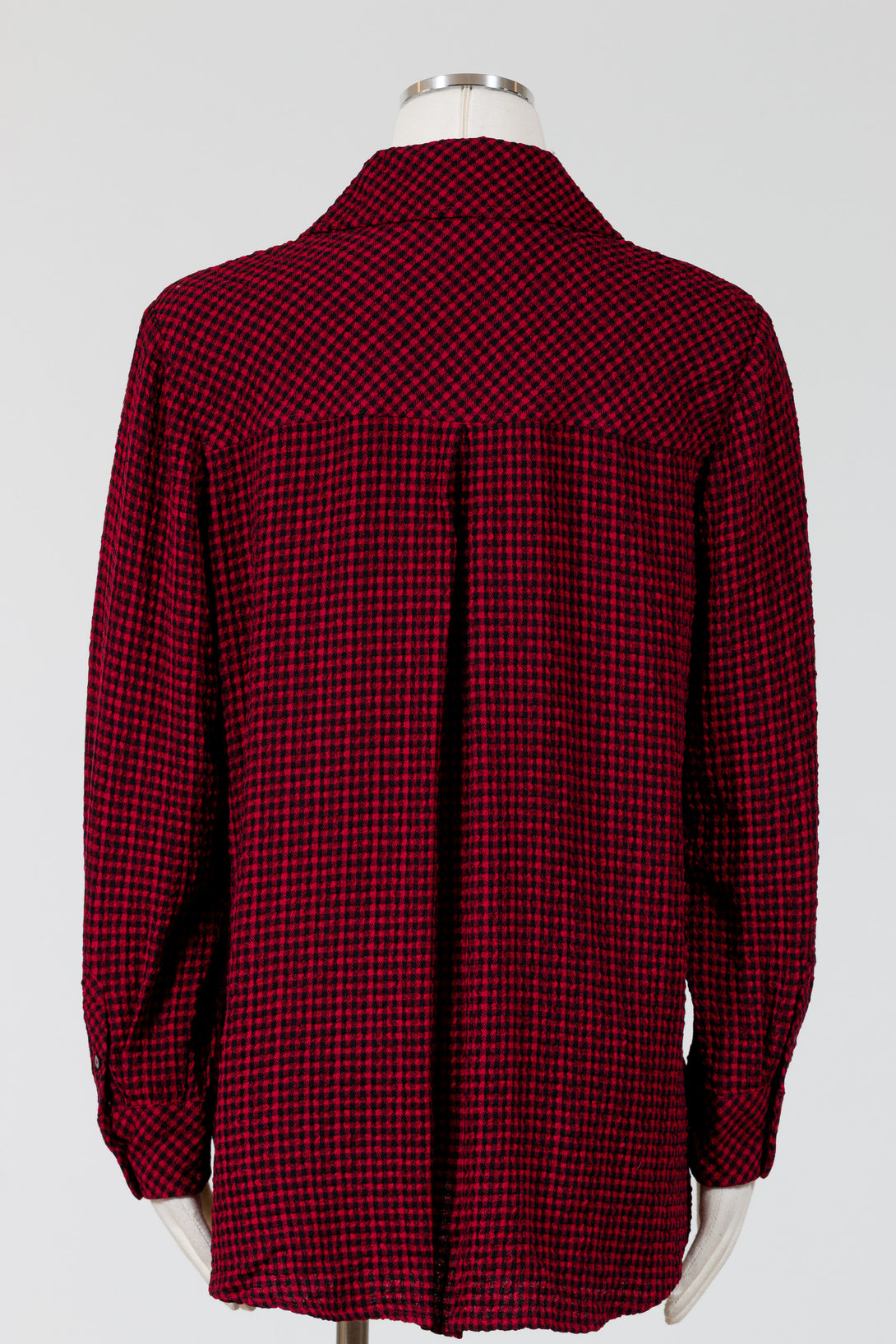 Habitat-Womens-Clothing-Top-Tunic-Shirt-Boyfriend-Pocket-Crinkled-Spandex-Classic-Lightweight-Scarlet-Red