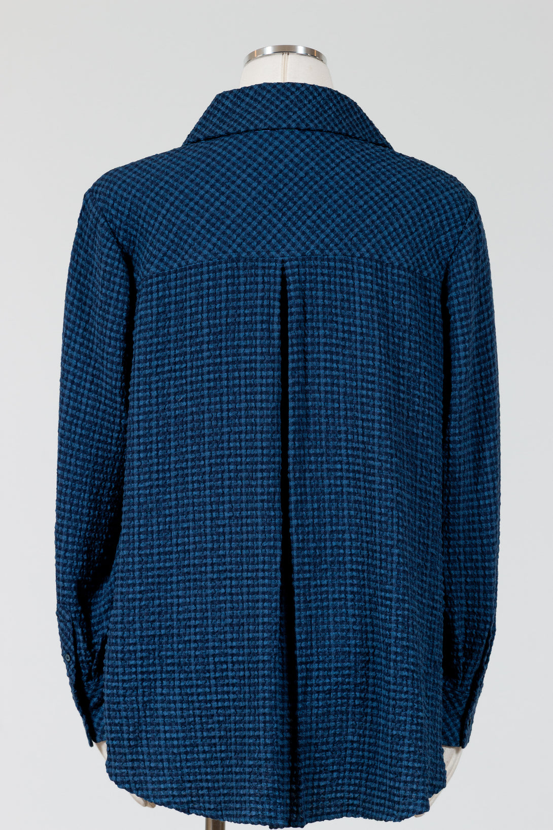 Habitat-Womens-Clothing-Top-Tunic-Shirt-Boyfriend-Pocket-Crinkled-Spandex-Classic-Lightweight-Navy-Blue