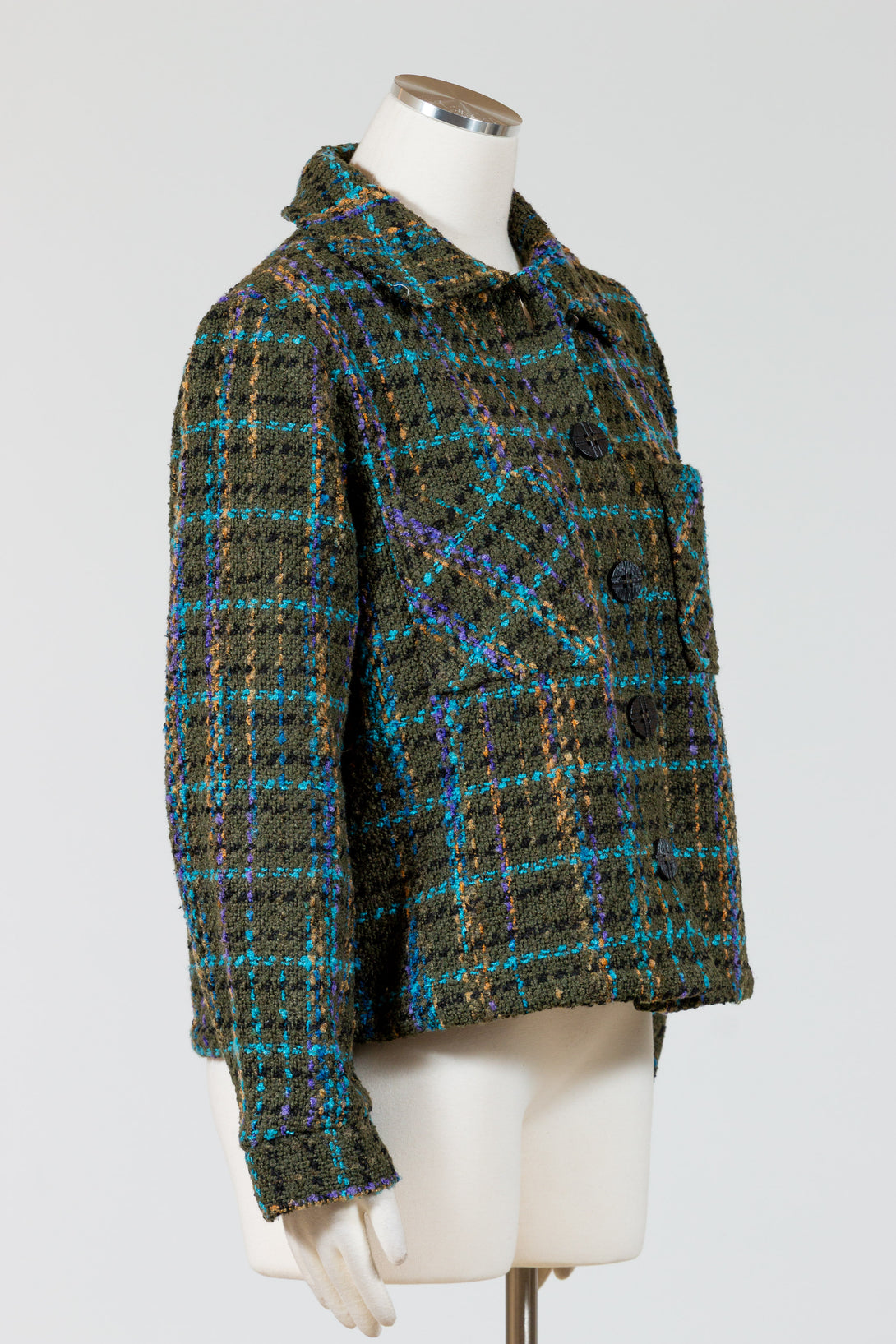 Habitat-Womens-Clothing-Top-Shacket-Jacket-Plaid-Avocado-Green