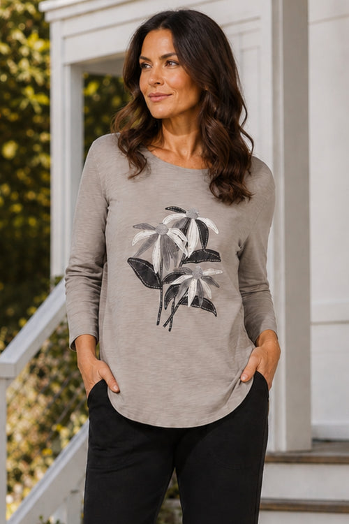 Destination Floral High Low Tee