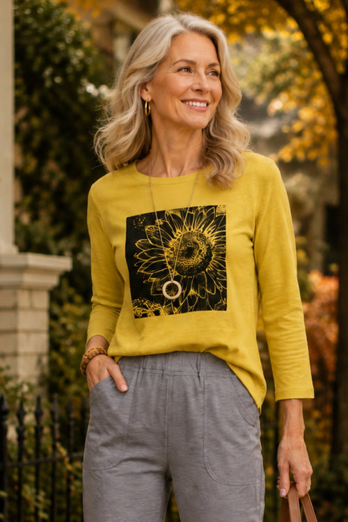 Destination Sunflower Boxy Tee