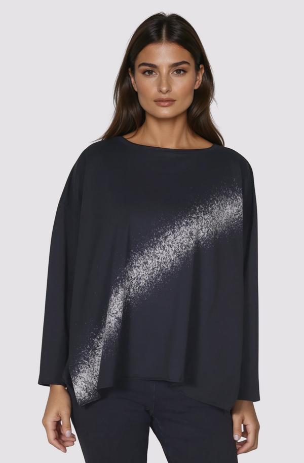 Planet-LaurenG-Womens-Clothing-Bleached-Boxy-Tee-Splatter-Black