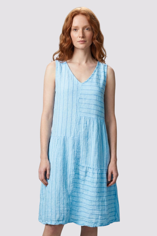 chinese dress ladies A line loose fitting womens linen dress 4834 – Xiaolizi main image 0