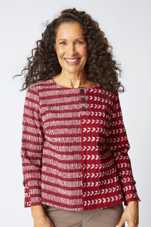Mixed Print Pullover