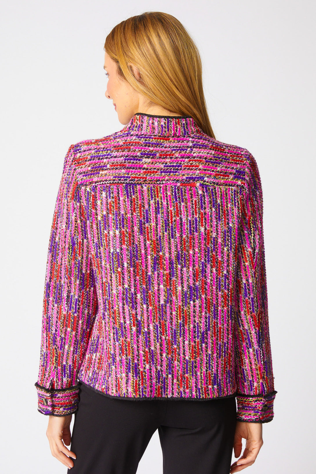 Habitat-Womens-Clothing-Top-Jacket-Fringe-Multi-Red-Pink-Purple