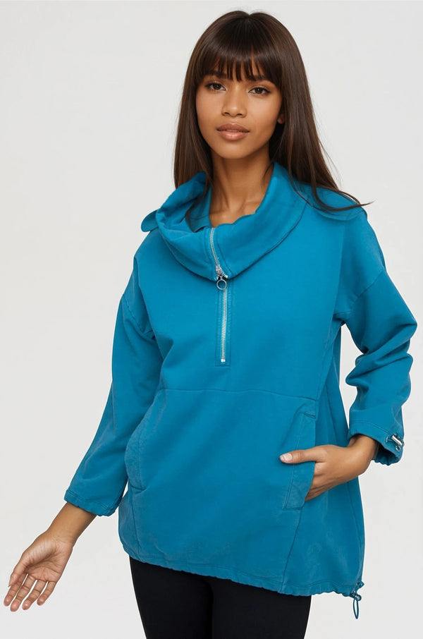 Fleece Toggle Zip Pullover