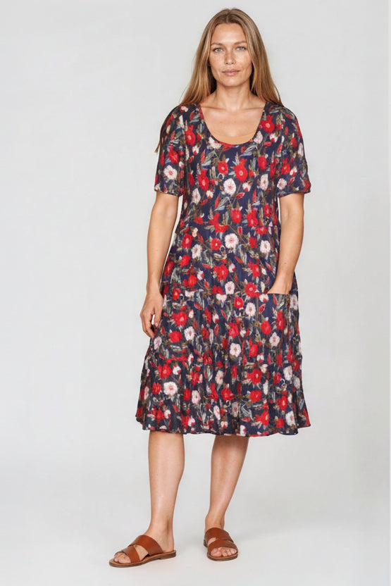 Dress Addict Jess Dress | Tiered Cotton Fit & Flare Dress