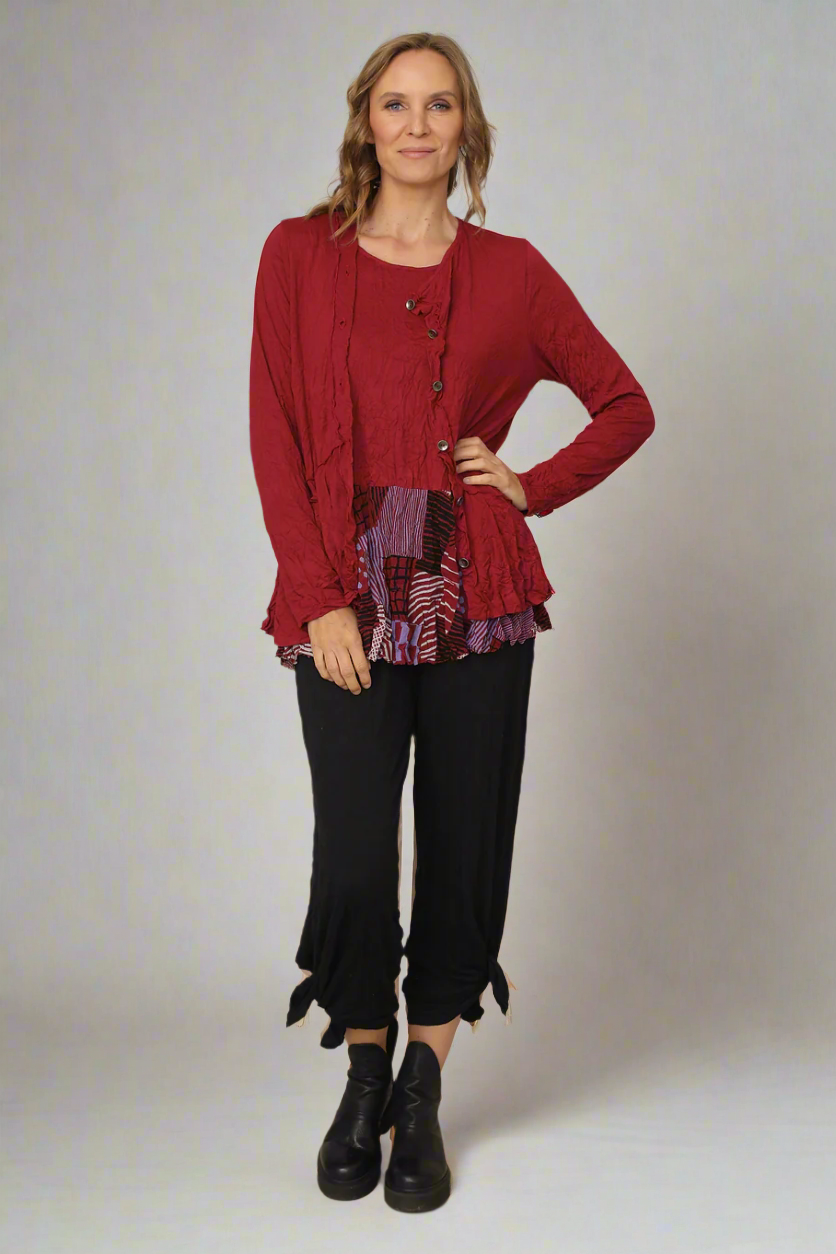 Chalet-Ceci-Womens-Clothing-Tilley-Pant-PullOn-Crinkle-Knit-Bamboo-Black